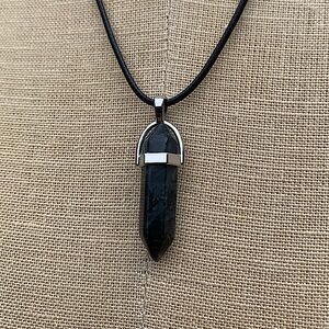 Handmade Stone Dagger Crystal Amulet Necklace
